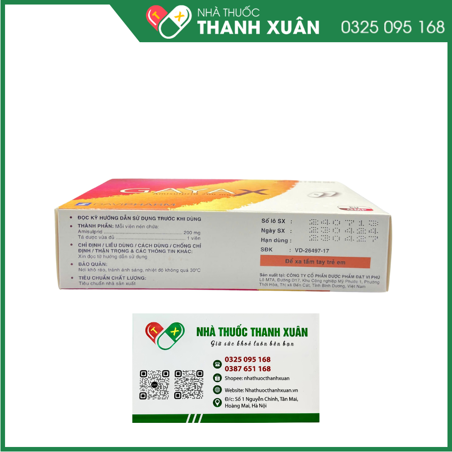Thuốc Gayax 200 điều trị tâm thần phân liệt cấp và mạn tính